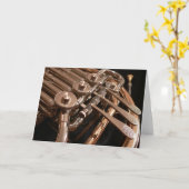 Wenskaart van Franse hoorn Kaart (Gele Bloem)