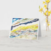 Wenskaart van Gelukkige Kleuren Kaart (Gele Bloem)