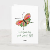 Wenskaart van gepensioneerde verpleegster kaart (Achterkant)