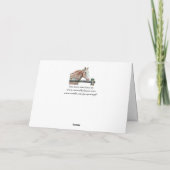 Wenskaart van geschilderde paarden kaart (Achterkant)