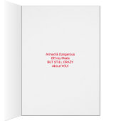 Wenskaart van gewapend en gevaarlijk Jubileum (Binnen (Rechts))