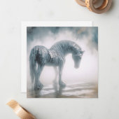 Wenskaart van golfkarton notitiekaartje (Voorkant / Achterkant in situ)