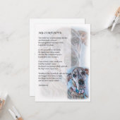 Wenskaart van Groot Deens Hondenliefhebber Gift Kaart (Voorkant / Achterkant in situ)