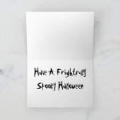 Wenskaart van Halloween van de labrador het Zwarte Kaart (Binnen)