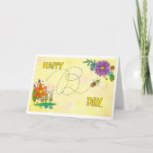 Wenskaart van Happy Birthday bijen door Nicole Jan Kaart (Voorkant)