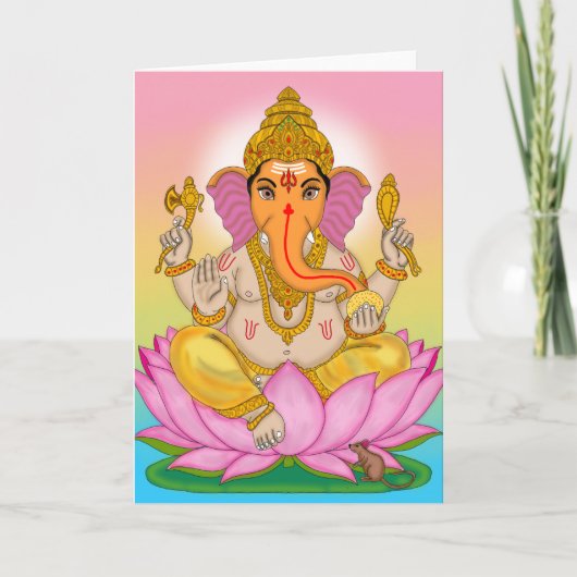 Wenskaart van Heer Ganesha Kaart (Voorkant)