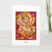 Wenskaart van Heer Ganesha Kaart (Achterkant)