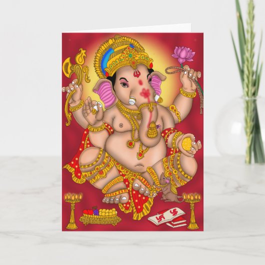 Wenskaart van Heer Ganesha Kaart (Voorkant)