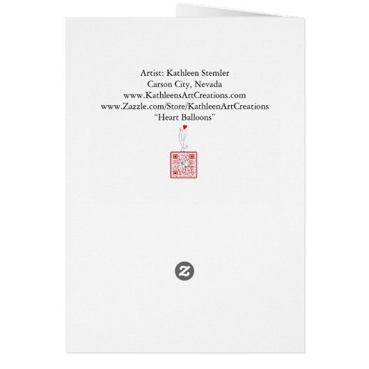 Wenskaart van hemelraadballonnen (Achterkant)