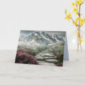 wenskaart van het bergspoor kaart (Gele Bloem)