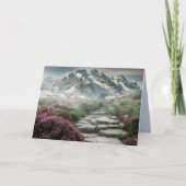 wenskaart van het bergspoor kaart (Voorkant)