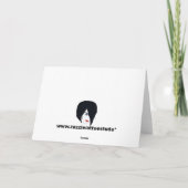 Wenskaart van het Diner van de Sneeuwman EMO het Feestdagen Kaart (Achterkant)