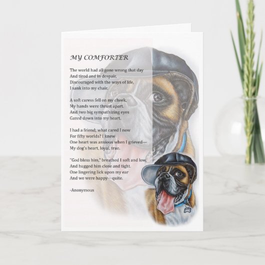 Wenskaart van het Gedicht van het Dekbed van de Bedankkaart (Voorkant)