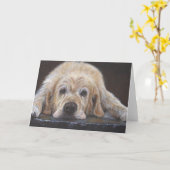 Wenskaart van het Golden retriever van het huis Kaart (Gele Bloem)