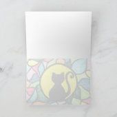 Wenskaart van het Kat van de Waterverf van het Kaart (Binnen)