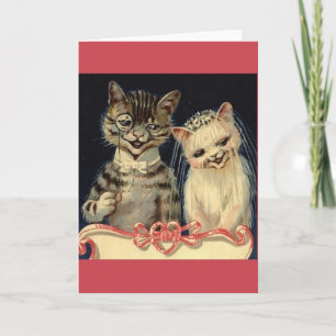  Wenskaart van het Kat Wedding Kaart
