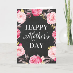Wenskaart van het Moederdag van bord het Bloemen Kaart