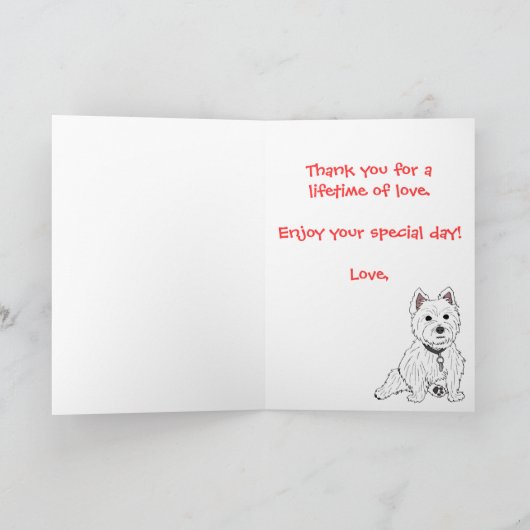 Wenskaart van het Moederdag van het Hart van Kaart (Binnen)