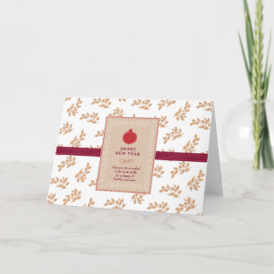 Wenskaart van het Nieuwjaar van Hashanah van Rosh Feestdagen Kaart