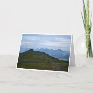Wenskaart van het Noorse landschap blanco Kaart