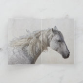 Wenskaart van het paard - De witte steen kijkt naa Kaart (Binnen)