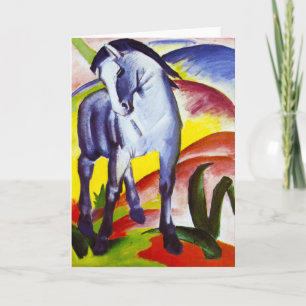 Wenskaart van het Paard van Franz Marc het Blauwe Kaart