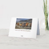 wenskaart van het paardenspoor feestdagen kaart (Achterkant)