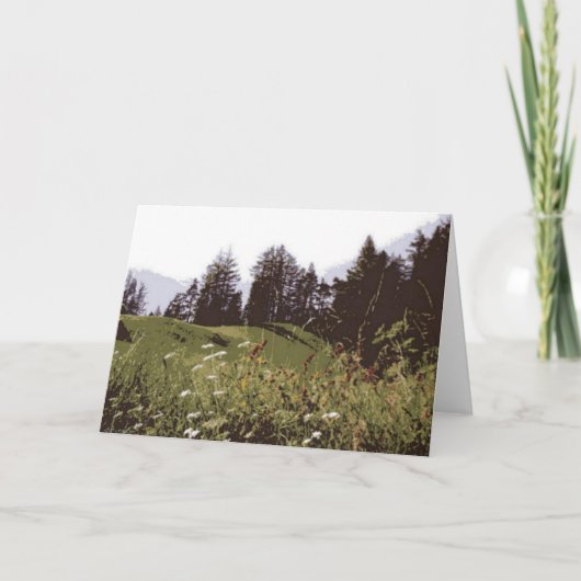 Wenskaart van het Paradise-hooggebergte Feestdagen Kaart (Voorkant)