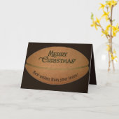 Wenskaart van het prettige kerstteam football kaart (Gele Bloem)