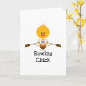 Wenskaart van het roeikuiken kaart (Gele Bloem)