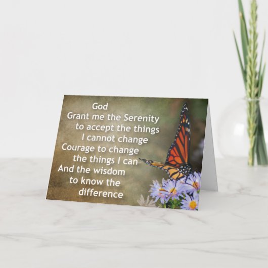 wenskaart van het sereniteitsgebed 18 kaart (Voorkant)
