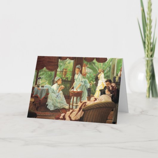 Wenskaart van het Theekransje van James Tissot het Kaart (Voorkant)
