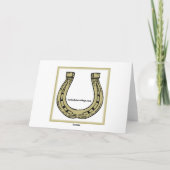 Wenskaart van het Trio van paarden het Wilde Kaart (Achterkant)