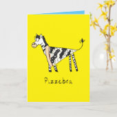 Wenskaart van het Voedsel van de Pizza van Kaart (Gele Bloem)