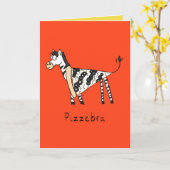 Wenskaart van het Voedsel van de Pizza van Kaart (Gele Bloem)