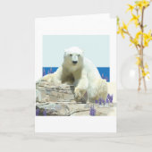 Wenskaart van het voorjaar van de Polaire Beer Kaart (Gele Bloem)
