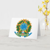 Wenskaart van het wapen van Brazilië Kaart (Gele Bloem)