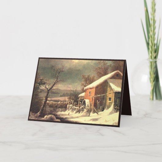 wenskaart van het winterseizoen kaart (Voorkant)