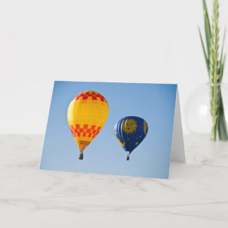 Wenskaart van heteluchtballonnen kaart