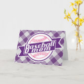 Wenskaart van honkbalmama kaart (Gele Bloem)