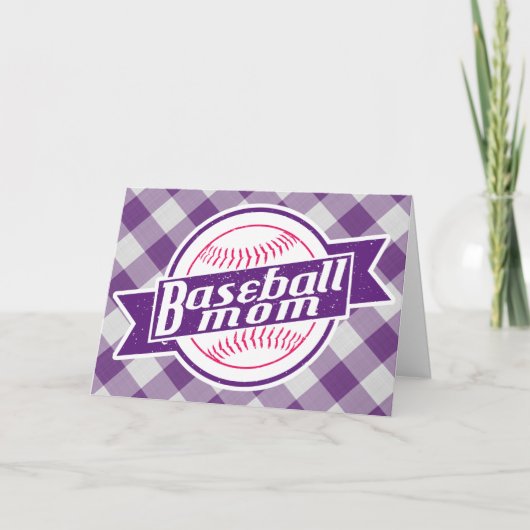 Wenskaart van honkbalmama kaart (Voorkant)