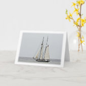 Wenskaart van hoog schip kaart (Gele Bloem)