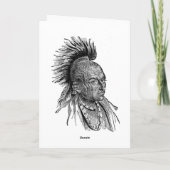 Wenskaart van Indiaas opperhoofd Kaart (Achterkant)