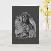 Wenskaart van Indiaas opperhoofd Kaart (Gele Bloem)