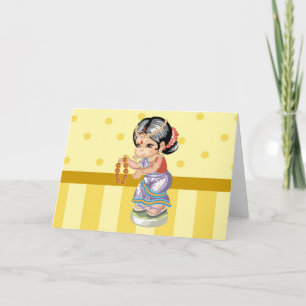 Wenskaart van Indische meisjes Kaart