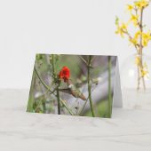 Wenskaart van kalkoenen kaart (Gele Bloem)