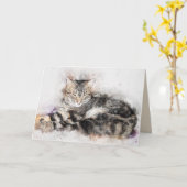  wenskaart van katten kaart (Gele Bloem)