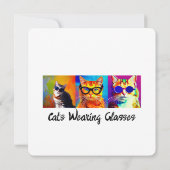 Wenskaart van katten met bril kaart (Achterkant)