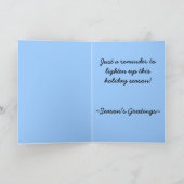 Wenskaart van Kerstmis van het Achterschip van het Feestdagen Kaart (Binnen)