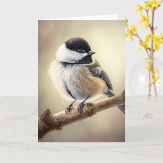 Wenskaart van kippen kaart (Gele Bloem)